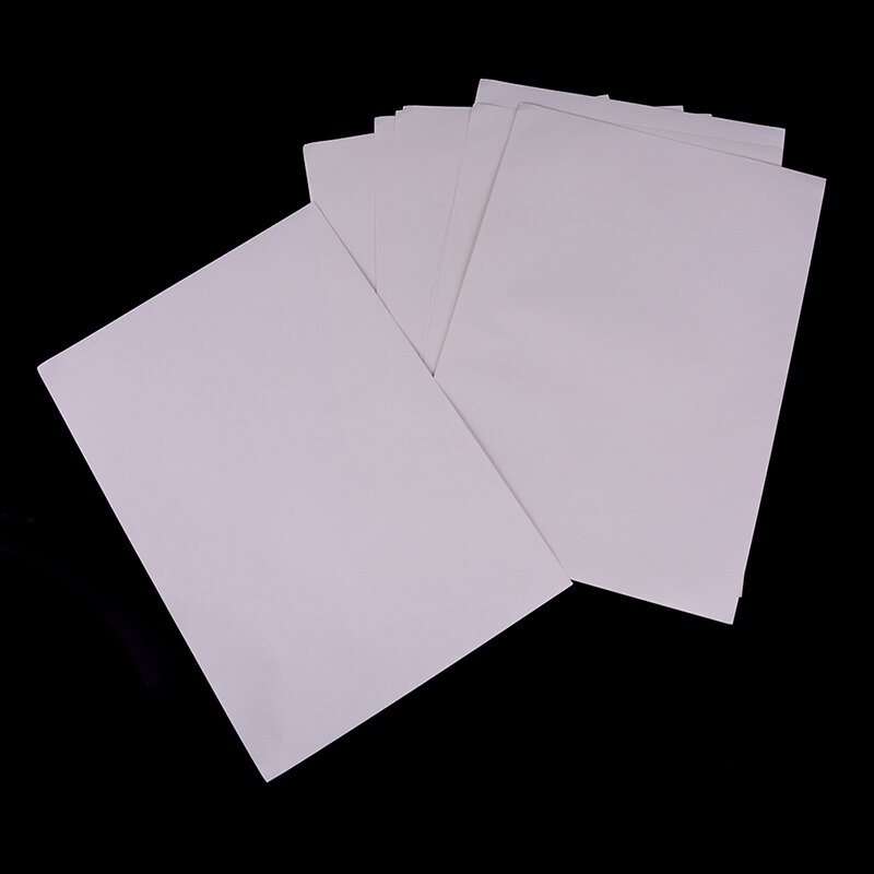 10 Buah/Set Kertas Stiker Perekat Diri Putih Cetak Matt A4 untuk Kantor 210Mm X 297Mm