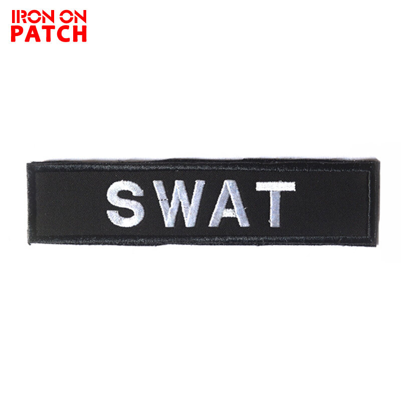 Insignias bordadas SWAT, pegatinas tácticas, parches de gancho y bucle, insignias de ropa de personalidad en mochila, parche militar