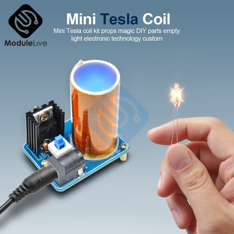 BD243 BD243C Chip Mini Tesla Coil Kit Alat Peraga Sulap DIY Bagian Kosong Lampu Teknologi Elektronik Modul Papan DIY Kit