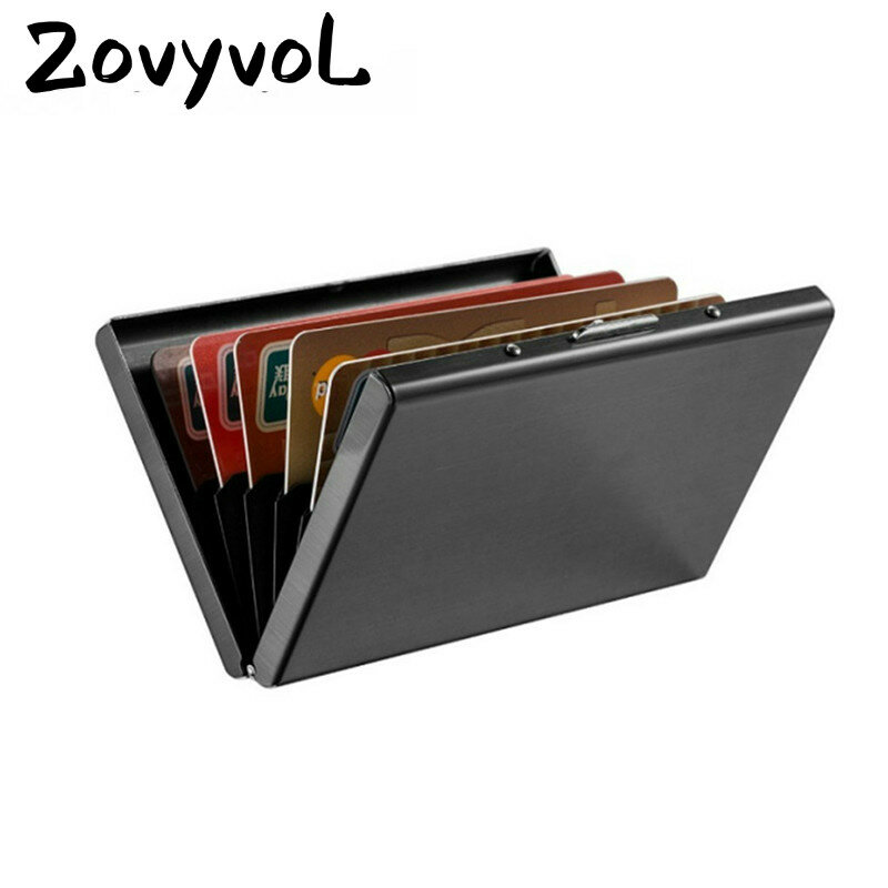 Новинка 2021, черные бумажники ZOVYVOL для кредитных карт, модные бумажники для удостоверения личности для мужчин и женщин, деловые высококачественные креативные кошельки