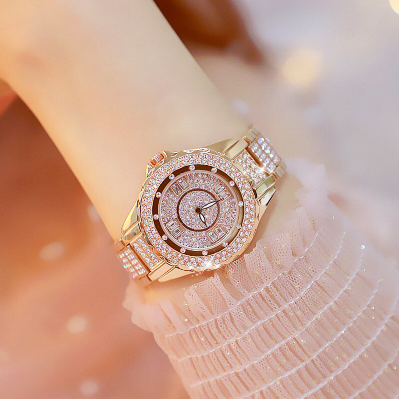 2019 ใหม่แฟชั่น Rhinestone ควอตซ์ผู้หญิงนาฬิกาชุดสตรีนาฬิกาเพชรสร้อยข้อมือคริสตัลนาฬิกา relogio feminino