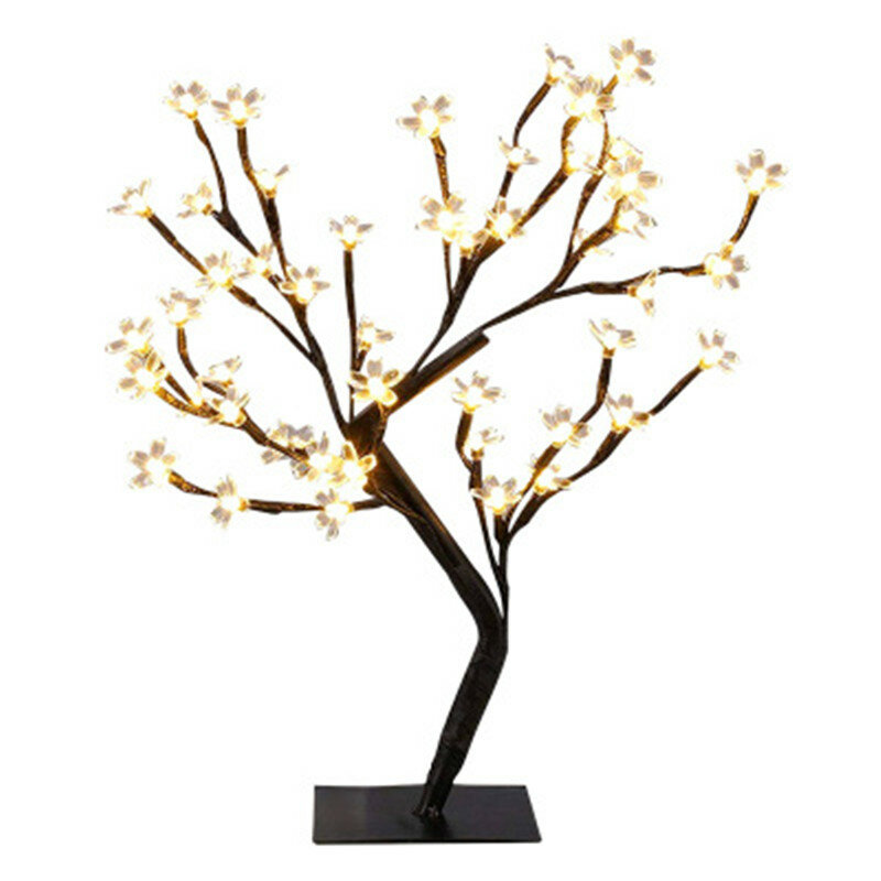 Lâmpada de mesa de luz de cereja led natal fibra óptica férias casa decoração do casamento árvore de fadas luz da flor fonte alimentação usb