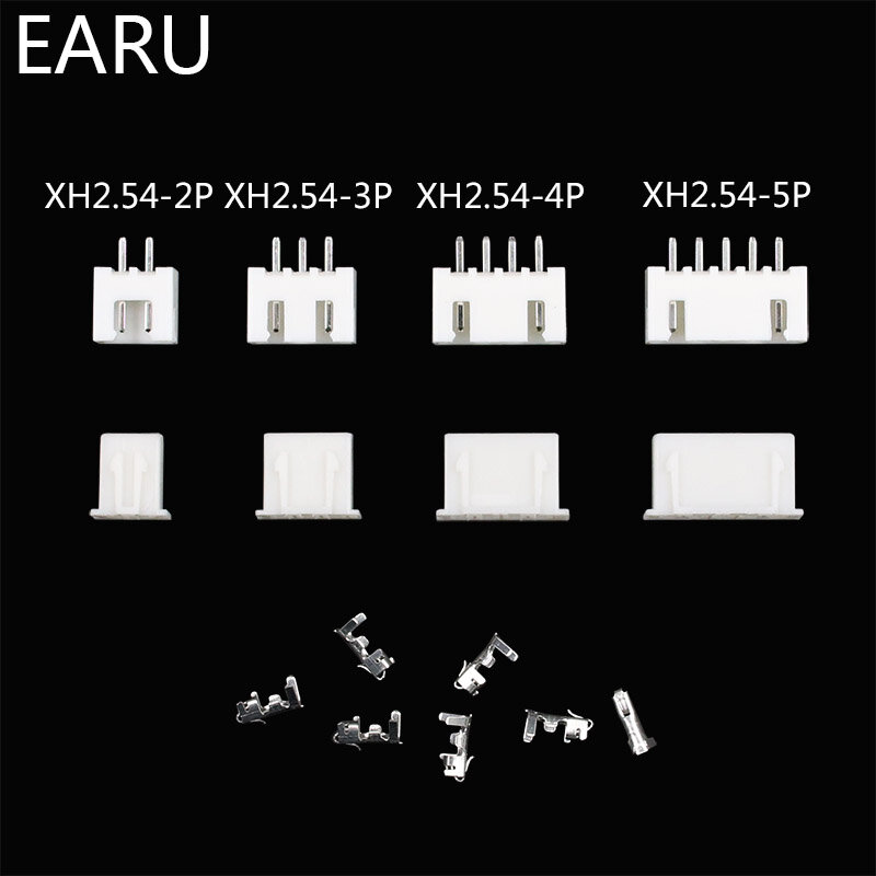 230pcs XH2.54 PH2.0 2p 3p 4p 5 pin 2.54mm 2.0mm Pitch Terminal Kit Housing Pin Header JST Connector Wire Connectors Adaptor