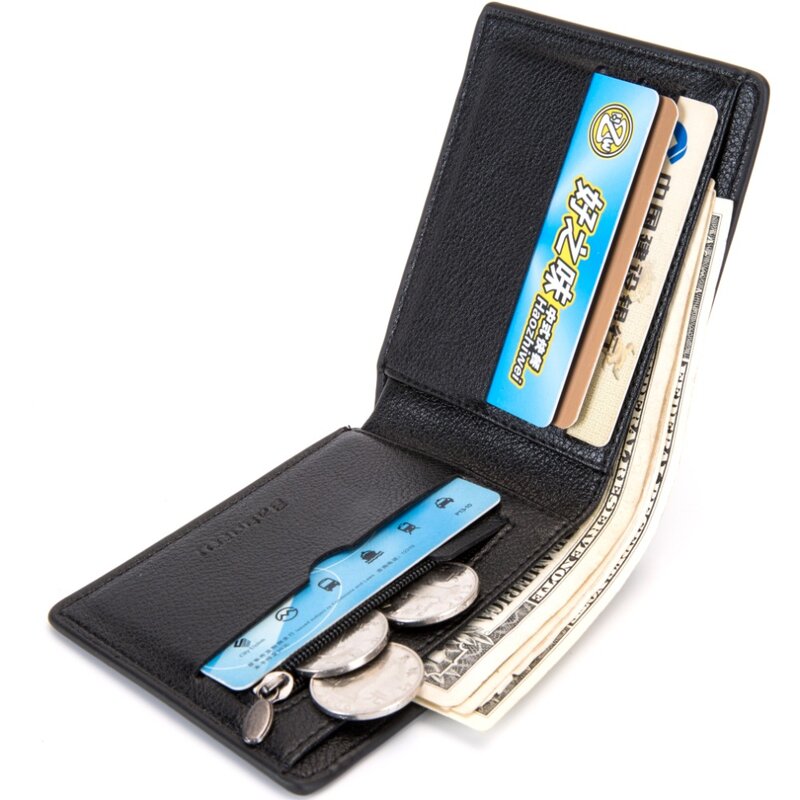 RFID-кошелек с защитой от радиочастотной идентификации, мужской кошелек для монет и долларов