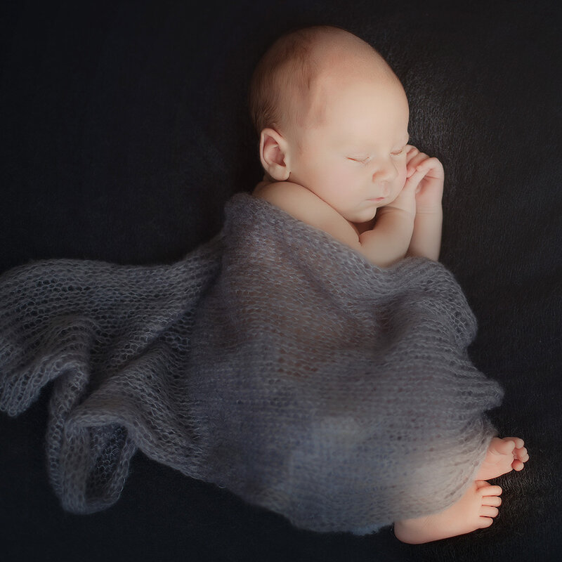Stretch Stricken Acryl Mohair Wraps 150x50cm 5 teile/los Mix Farbe Neugeborenen Fotografie Wraps Baby Dusche Geschenk Neugeborenen requisiten