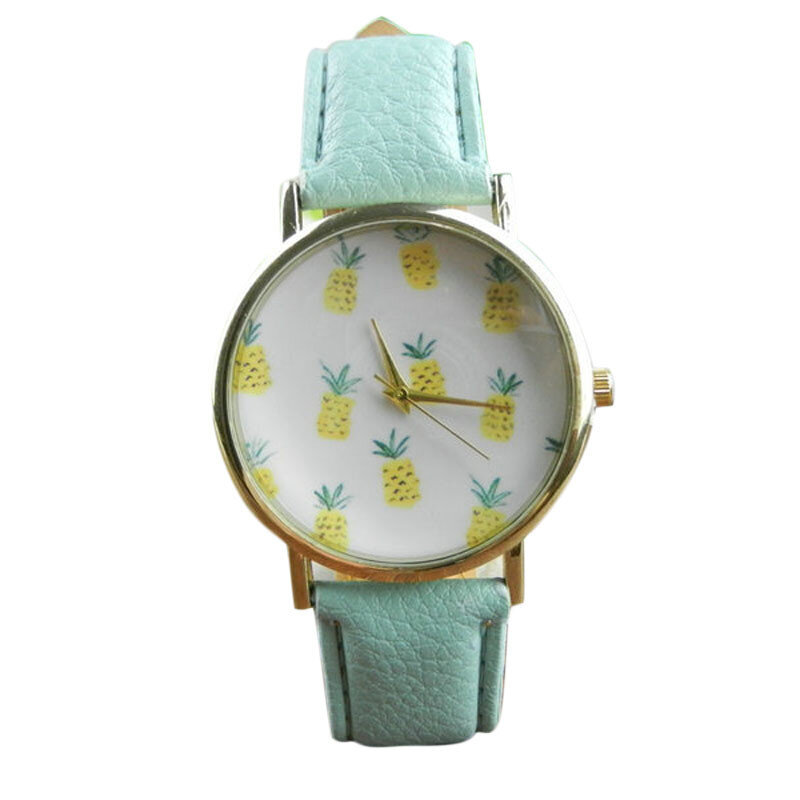 Новый Прочный ананас печати кожаный ремешок сплава аналоговые часы Reloj Pulsera Mujer Часы Для женщин наручные Часы для Для женщин женские часы