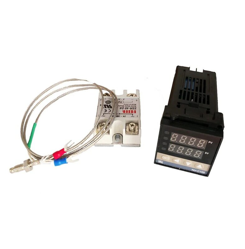 REX-C100 termostato digitale termostato PID termometro SSR 40DA relè a stato solido K termocoppia sonda radiatore