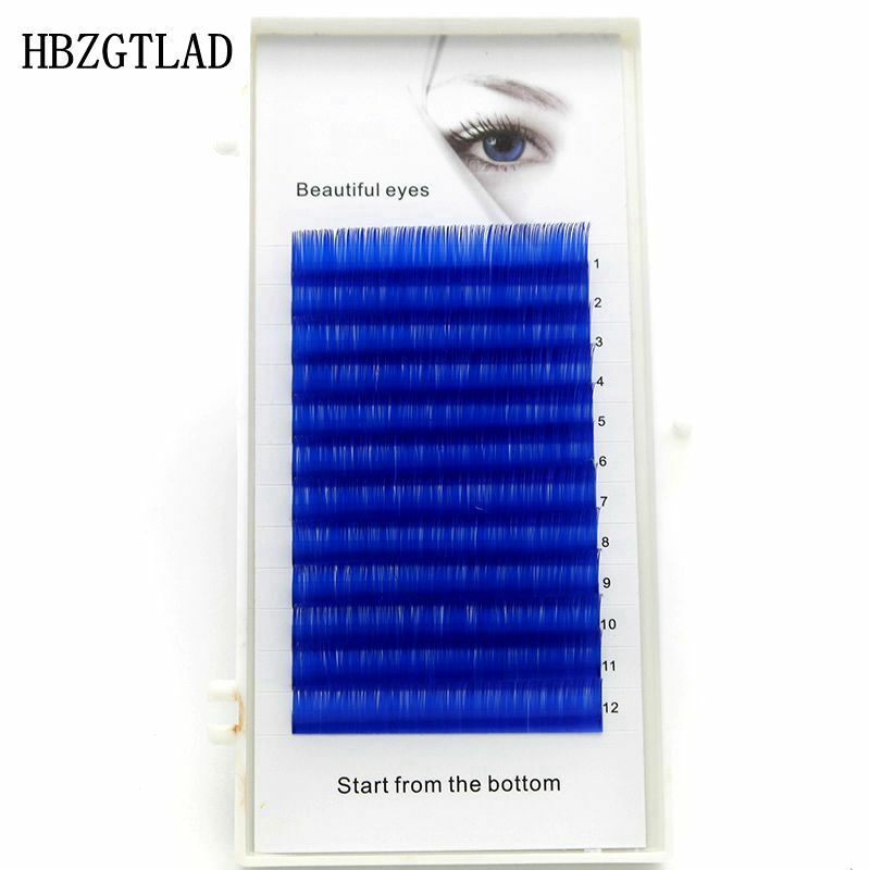 HBZGTLAD C/D 인조 속눈썹, 멀티 컬러 컬러 속눈썹, 개별 컬러 속눈썹, 인조 볼륨 속눈썹 연장, 0.07mm, 0.1mm, 8mm, 15mm