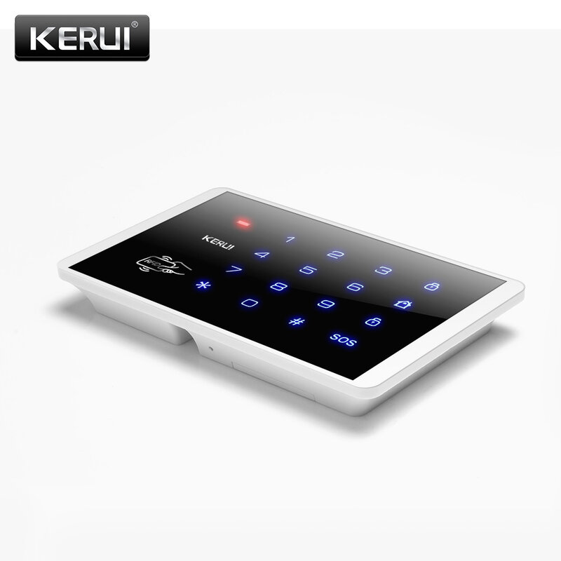 KERUI-Sistema de Alarme de Segurança Doméstica Sem Fio, K16, 433MHz, RFID, Teclado Touch, Teclado para W181, W184, W202, W204, GSM