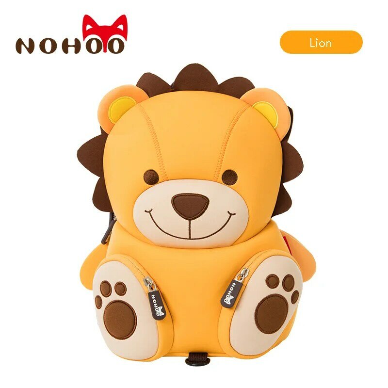 NOHOO-mochila antipérdida 3D con diseño de animales para niños, morral escolar para guardería