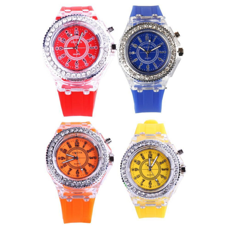 Relojes deportivos luminosos LED, Relojes de cuarzo para Mujer, Relojes de pulsera de silicona para Mujer, Relojes luminosos para Mujer, Relojes Led luminosos