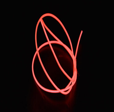 Luz fría fluorescente para baile, 5 m/lote, líneas decorativas, LED luminiscentes, cable EL fluorescente