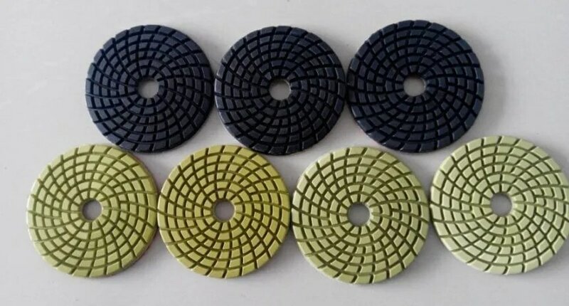 Super thick and cheap 4 inch 100mm Diamond Polishing Pads Wet/Dry set for Granite Concrete marble