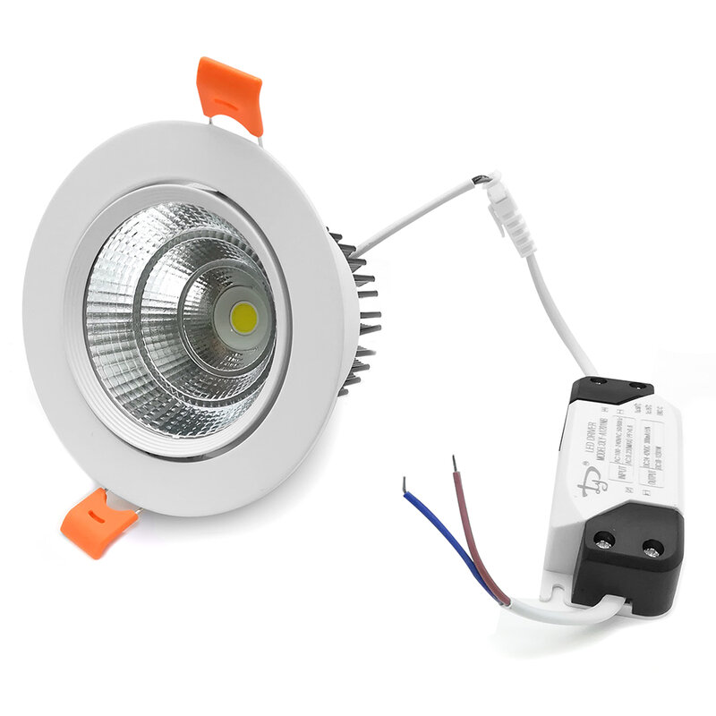 DONWEI kryty COB oświetlenie sufitowe LED lampy punktowe wysokiej wysokiej jakości aluminium ze stopu z regulowanym kątem Downlight 3W 5W 7W 10W 12W 15W