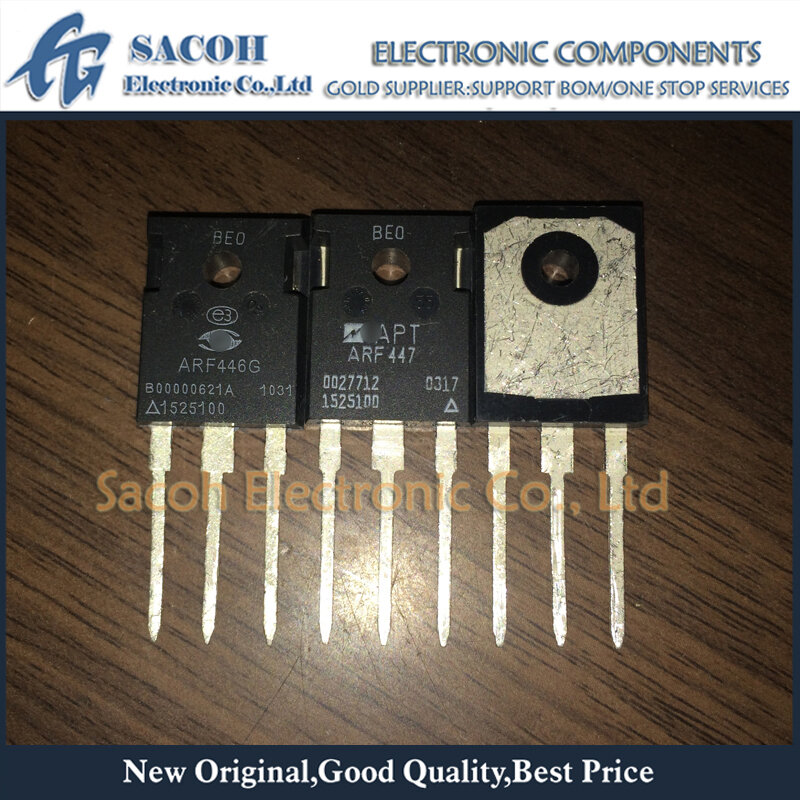 Transistor do MOSFET do poder do RF, ARF446, ARF446G, ARF447, ARF447G, TO-247, 6.5A, 900V, novo, original, 1 par, 2 PCes