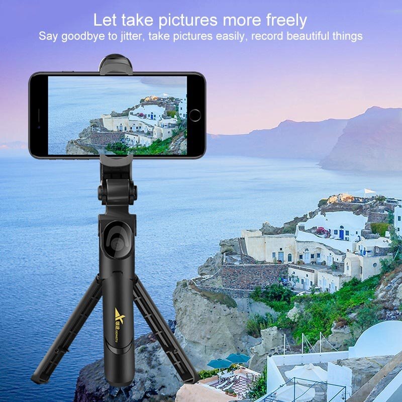 새로운 트렌드 selfie 스틱 블루투스 원격 제어 3-in-one 통합 셀프 타이머 삼각대 휴대 전화 브래킷 라이브 브래킷