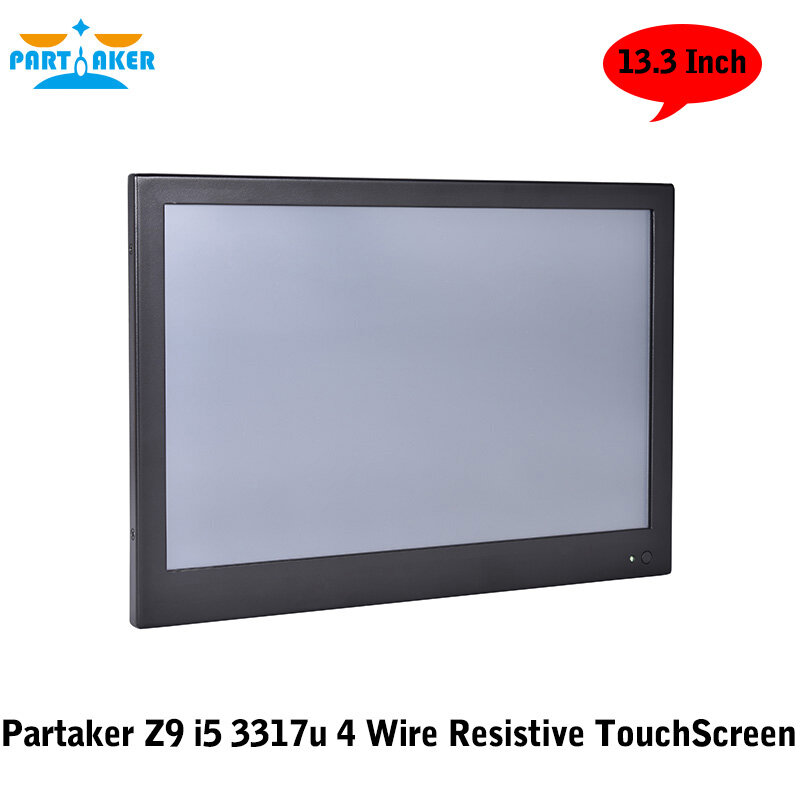Partaker-pc all in one painel com 13.3 drive feito em china, 4 fios, tela de toque resistiva, intel core i5 3317u i5 4200u, processador