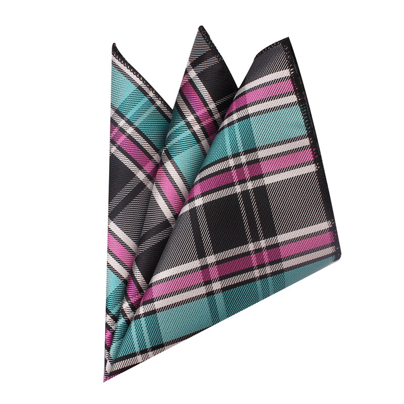 Masculino bolso quadrado ternos hanky para homem xadrez masculino lenços casual terno quadrado lenço toalhas para festa 23 cm x 23 cm