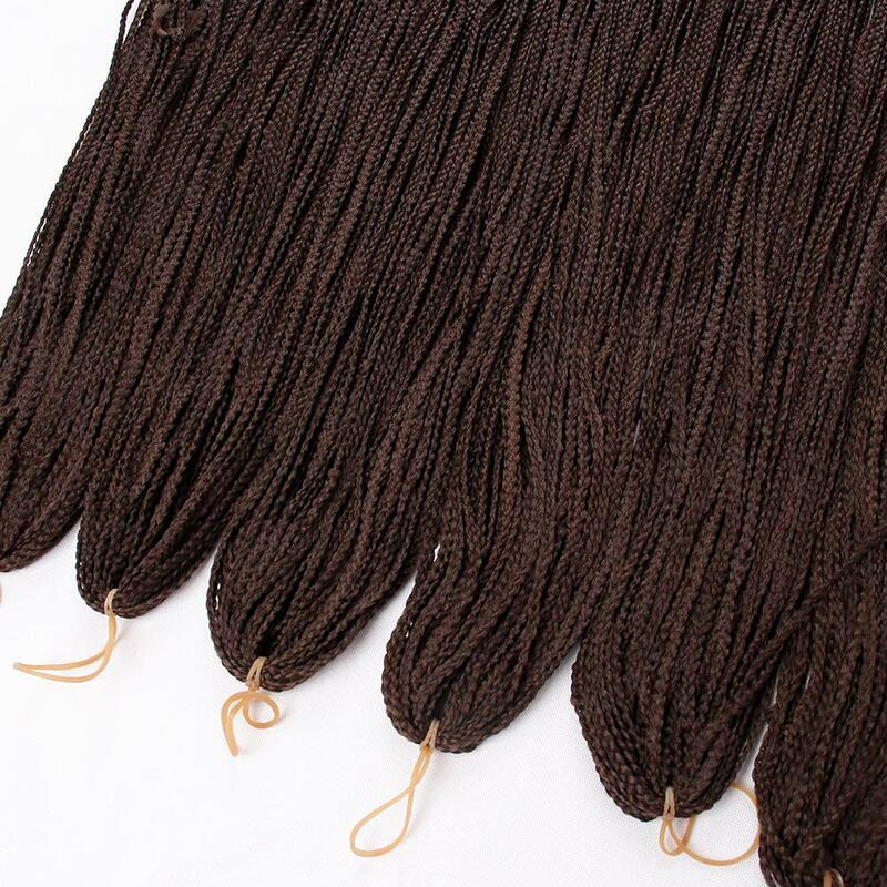 30 นิ้ว Zizi Braids Crochet Braids กล่อง Micro สังเคราะห์ Braiding Hair Extensions 28 roots/Pack สีชมพูถ่ายทอดสีม่วง Bug สีเทา 613