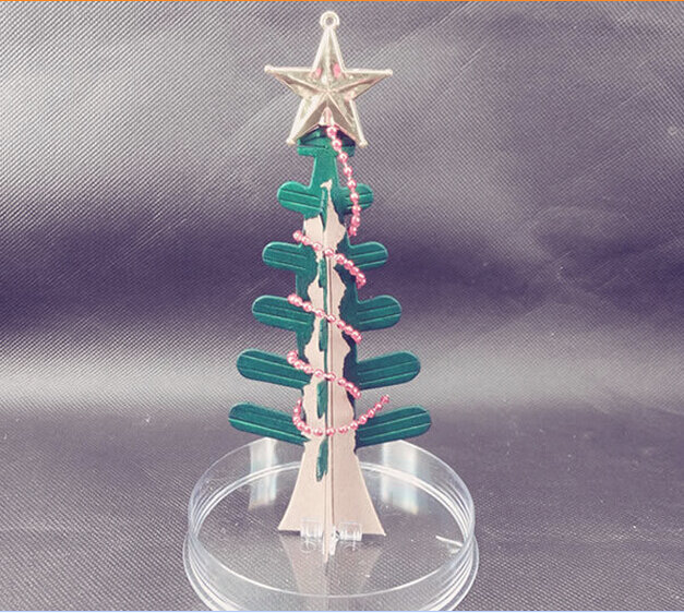 17cm diy visual magia crescente papel verde árvore de cristal mágico crescer ciência árvores de natal crianças engraçado brinquedos do bebê para crianças
