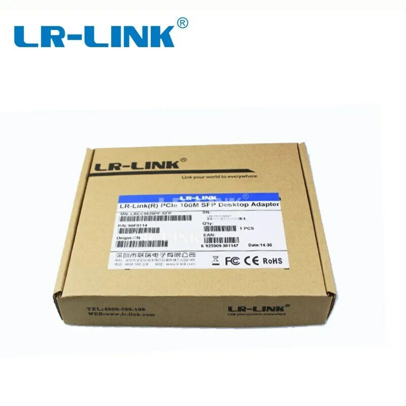 Carte réseau Ethernet PCI Express, LR-LINK/100 mo, adaptateur Lan à Fiber optique pour ordinateur Realtek, RTL8105E Nic