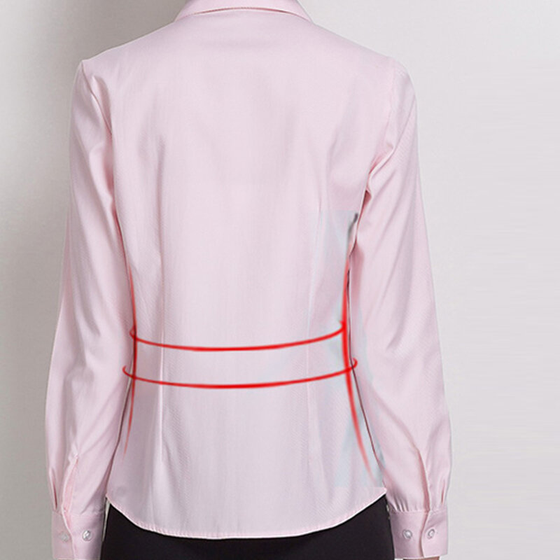 女性用長袖ストライプシャツS-5XL,コットン,ビジネス,カジュアル,スリム,高品質,ニューコレクション2019