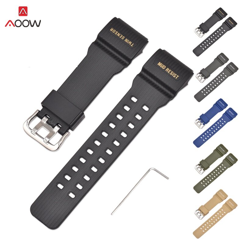 Diving Sport Watchband for Casio GG-1000/GWG-100/GSG-100 G-Shock Rubber Replacement Watch Strap Bands Watch Belt Top Quality