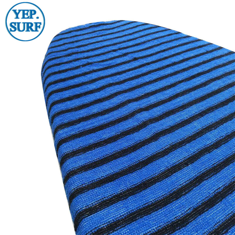 Surf Stretch Terry Sock Cover, Surf Sock, cor azul e preta, 7ft
