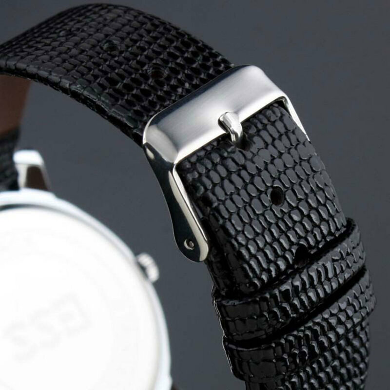 Pareja romántica reloj expresión para hombres y mujeres regalo moda Simple acero inoxidable cuarzo reloj negro/marrón