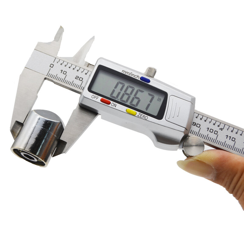 Calibrador Digital Vernier electrónico de acero inoxidable, herramienta de medición de 6 pulgadas, 0-150mm, Micrómetro de Metal