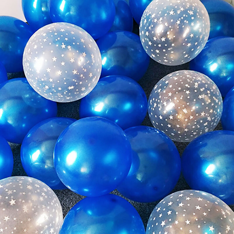 20pcs12-inch Tinte-blau Transparent Stern Latex Ballon Glücklich Geburtstag 2,2g Rosa Weiß Helium Ballon Hochzeit Party Decor Liefert