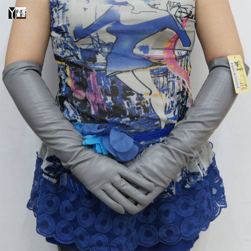 Darmowa wysyłka 2018 zima lady moda rękawiczki z owczej skóry kobiet oryginalne skórzane mitenki długi styleArm rękawem zp001