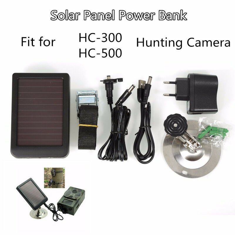 External Solar Powered Panel Charger  Power Supply  for Suntek Hunting Camera HC300M HC350M HC550M HC550G HC700G
