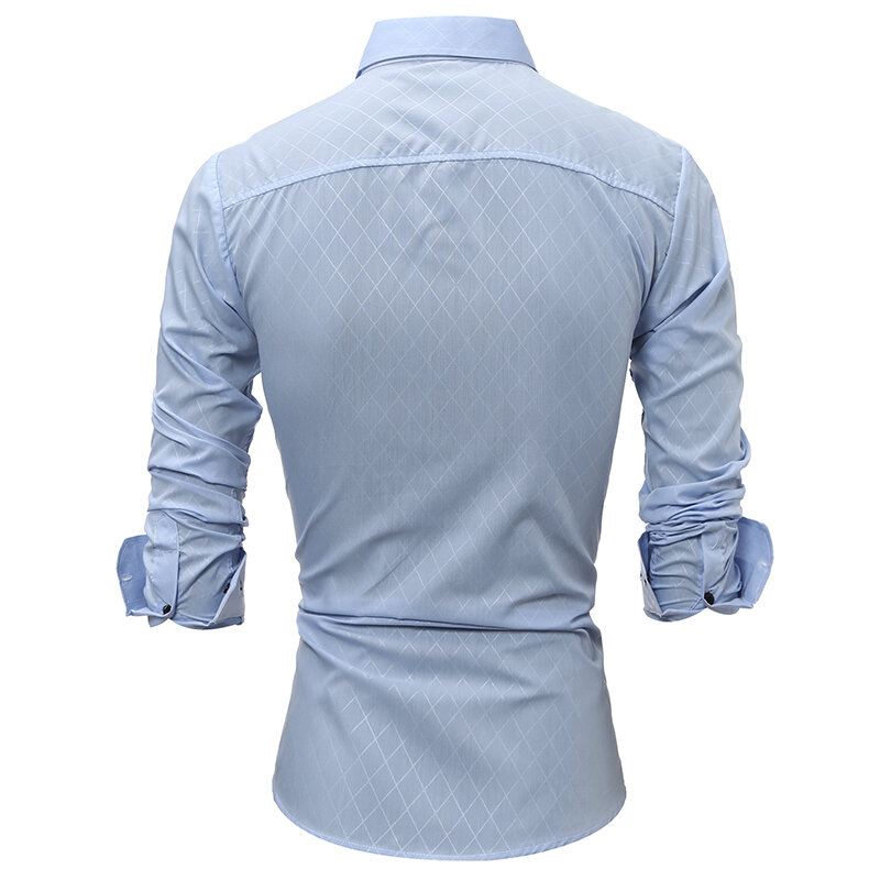 2018 Fashion Brand shirt autusmn Plaid Men Slim Fit Shirt Long Sleeve Casual Scial Mlale Shirt high quality camisa masuina YUJLU