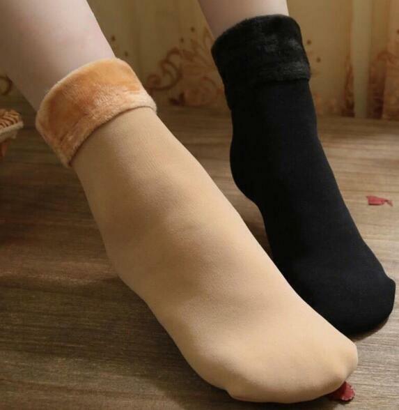 Women's Tube Socks Fall And Winter Vevelt Plus Thick Warm Stocks Snow Stock Adult Floor Socks Velvet Sleeping Socks NEW