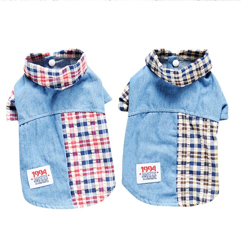 Plaid Coat Summer Pet Dog Clothes Jacket Puppy Chihuahua Clothing Shirt For Small Meidium Drop Shipping Cat Pugs Yorkies Poodle