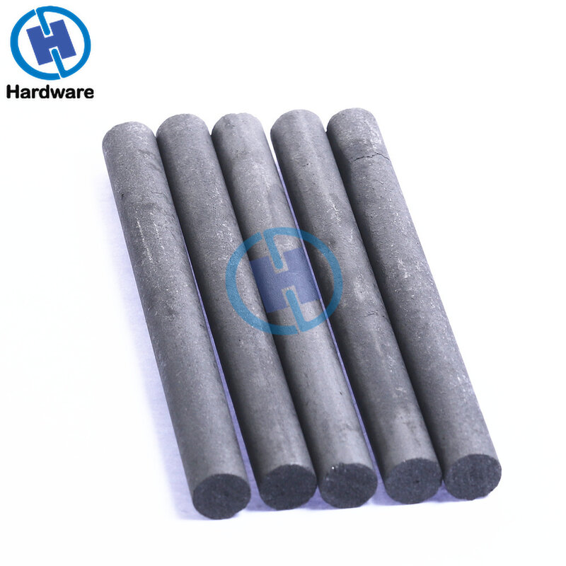 5pcs Black Carbon Rod 99.99% Graphite Electrode Cylinder Rods Bars 100x10mm For Industry Tools