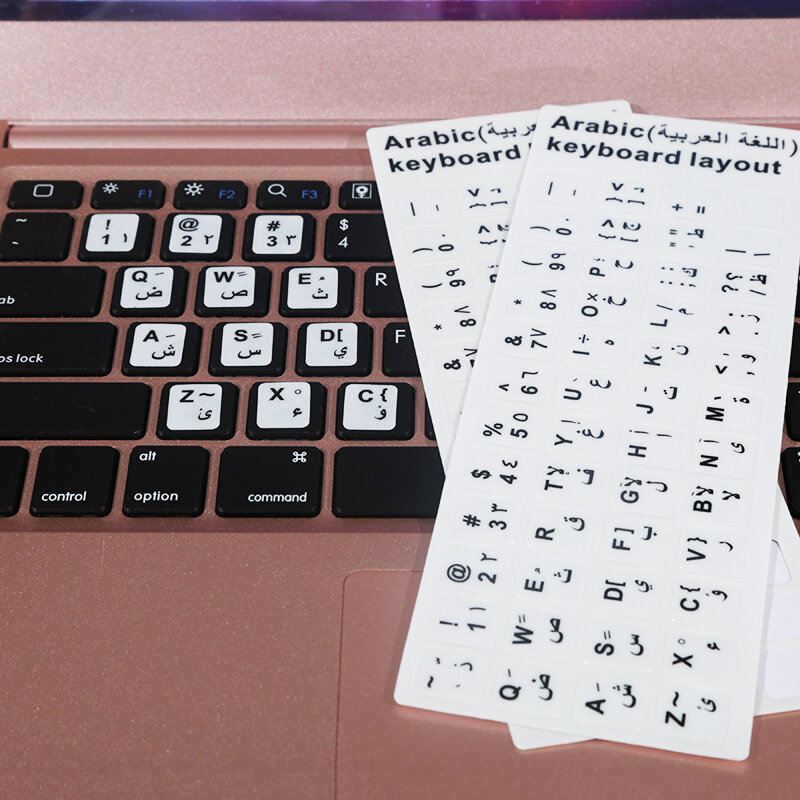 FFFAS черно-белая Противоударная пленка защитная Арабская наклейка на клавиатуру для ПК компьютера механическая клавиатура ноутбука Наклейка на клавиатуру