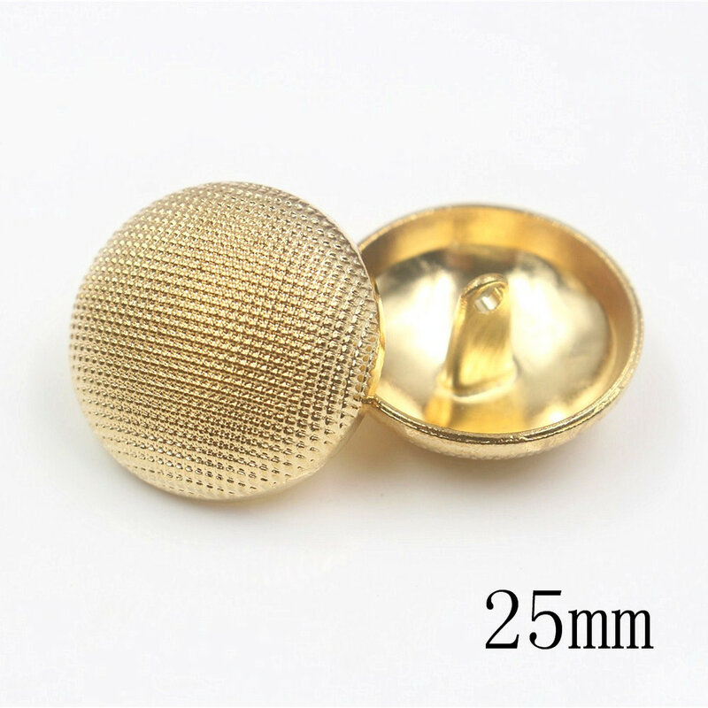 Botones metálicos de 18mm 22mm 25mm 10 unids/lote para ropa suéter decoración de abrigo camisa botones dorados accesorios DIY JS-0128
