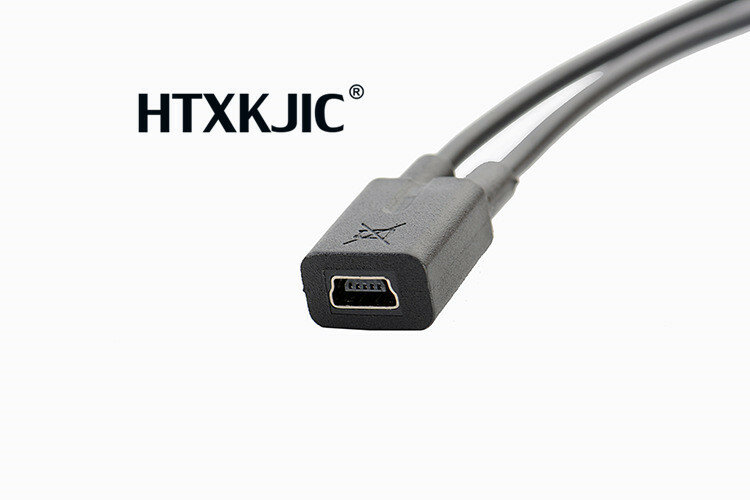 Mini USB 2,0, 1 hembra a 2 Mini USB macho Y divisor, Cable cargador, convertidor, 1 pie