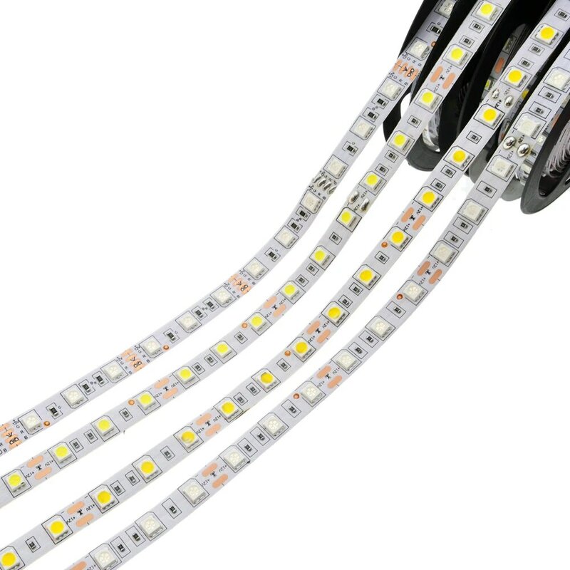 Taśma LED 5050 światła RGB 12V elastyczne oświetlenie do dekoracji domu SMD 5050 wodoodporna taśma LED RGB/biały/ciepły biały/niebieski/zielony/czerwony