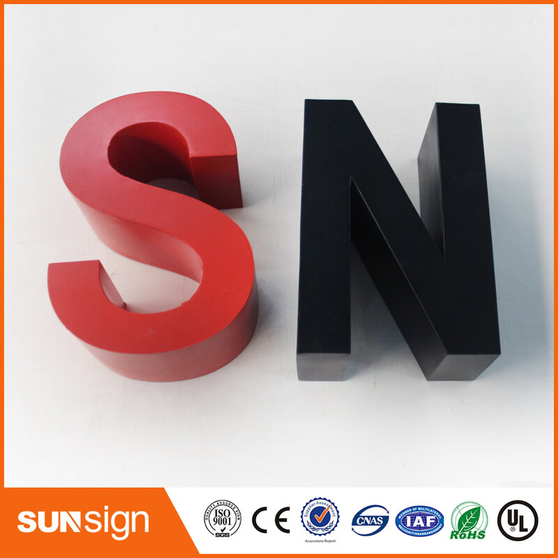 مخصص 3 D الفولاذ المقاوم للصدأ قناة خطابات علامة