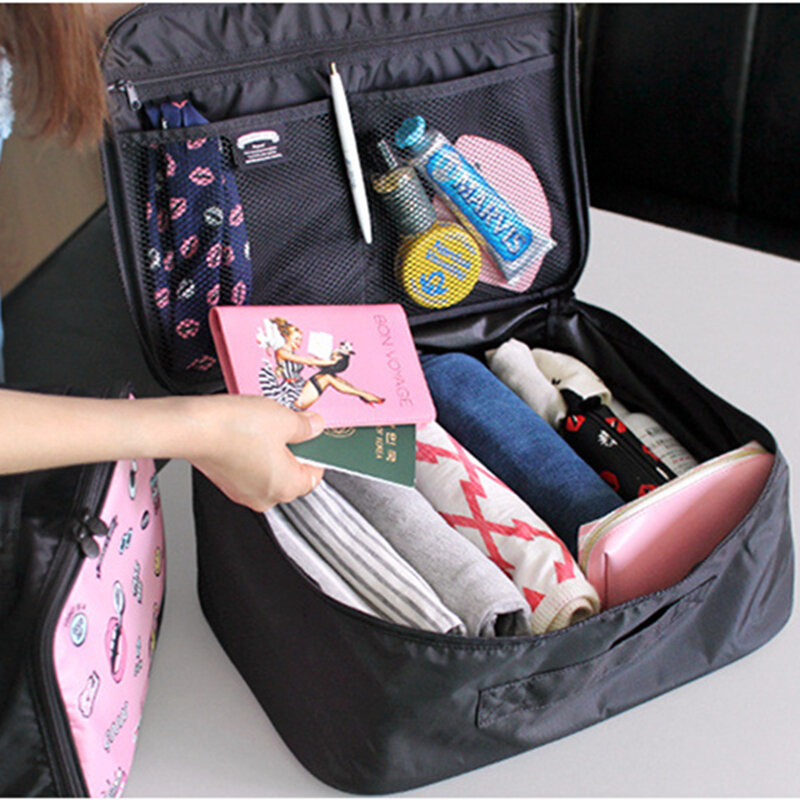RUPUTIN Travel Cartoon Cosmetic Bag Large Capacity Makeup Cases Portable Bathroom Storage Organizer Bags Waterproof Make Up Bag