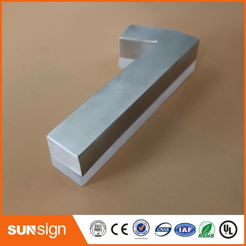 H 15cm hot sell stainless steel 304 4" height size number plate oem service with LED