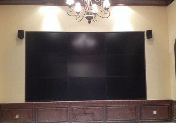 Panel de cine en casa de 46 "55", 3,5mm, bisel dividido, reproductor digital multimedia grande, HD, led, lcd, vídeo de pared