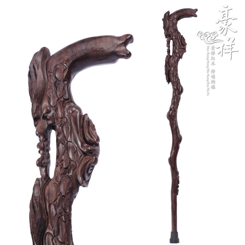 에보니 지팡이 지팡이, 마호가니 나무, Ganoderma 모노리스, 단단한 나무 스틱, 오래된 마호가니 지팡이