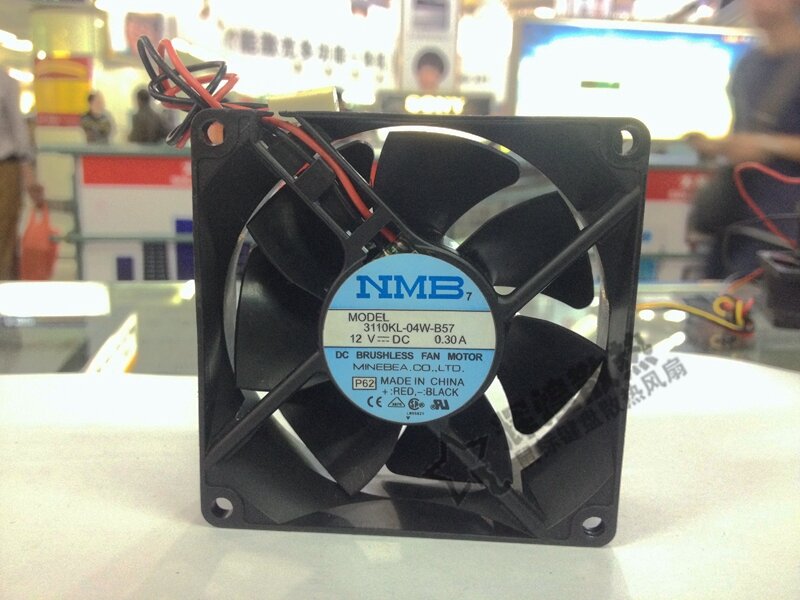 새로운 NMB-MAT Minebea 3110KL-04W-B57 8025 12V 0.30A 8CM 냉각 팬
