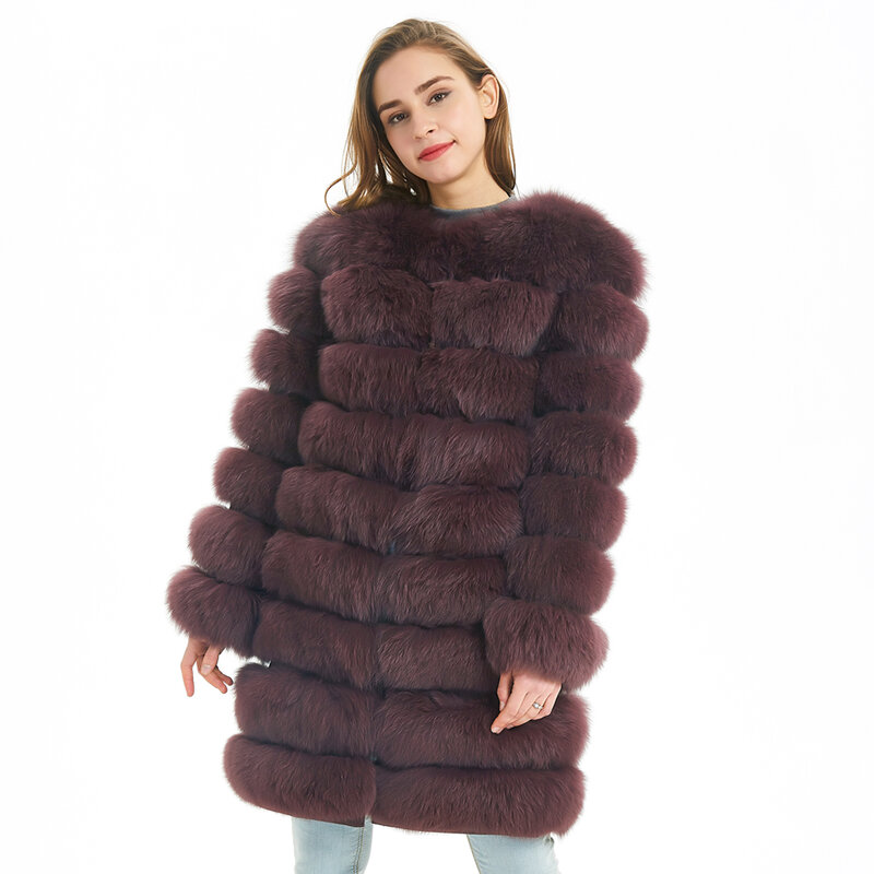 Maomaokong Vrouwen Natural Fur Real Vos Jas Winter Vrouwen Jas Jas Vest Meisjes Leer Mode