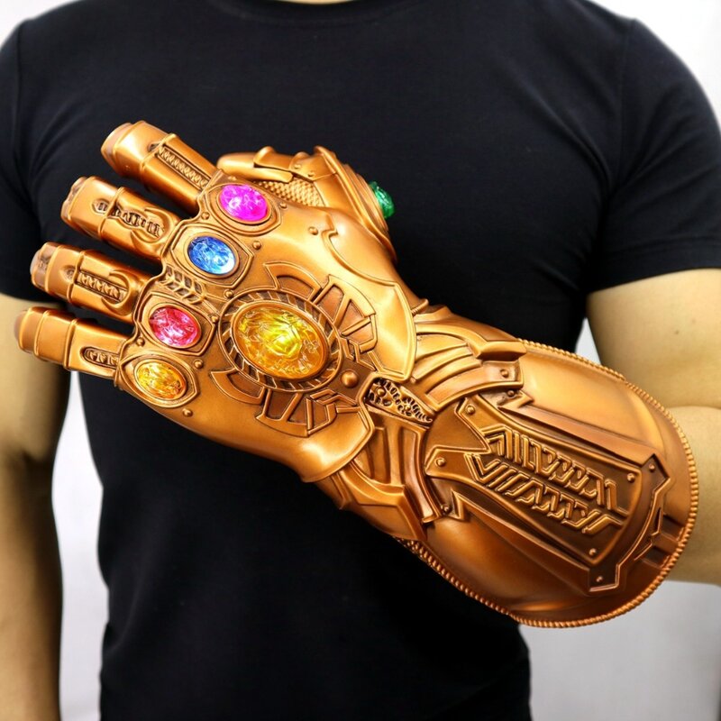 Los Vengadores: final Thanos guantelete del infinito guantes piedra móvil de luz Led infinito guerra guante vengadores Thanos guante mano desgaste