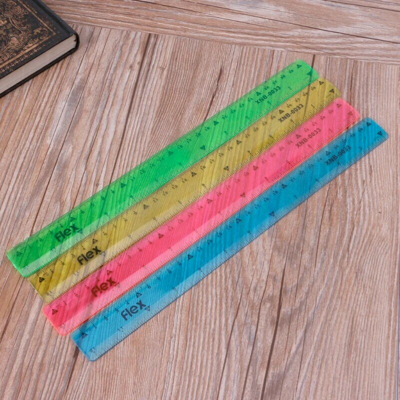 Weichen Lineal 30cm Flexible Herrscher Multi Farbe Kreative Schreibwaren Regel Schule Versorgung